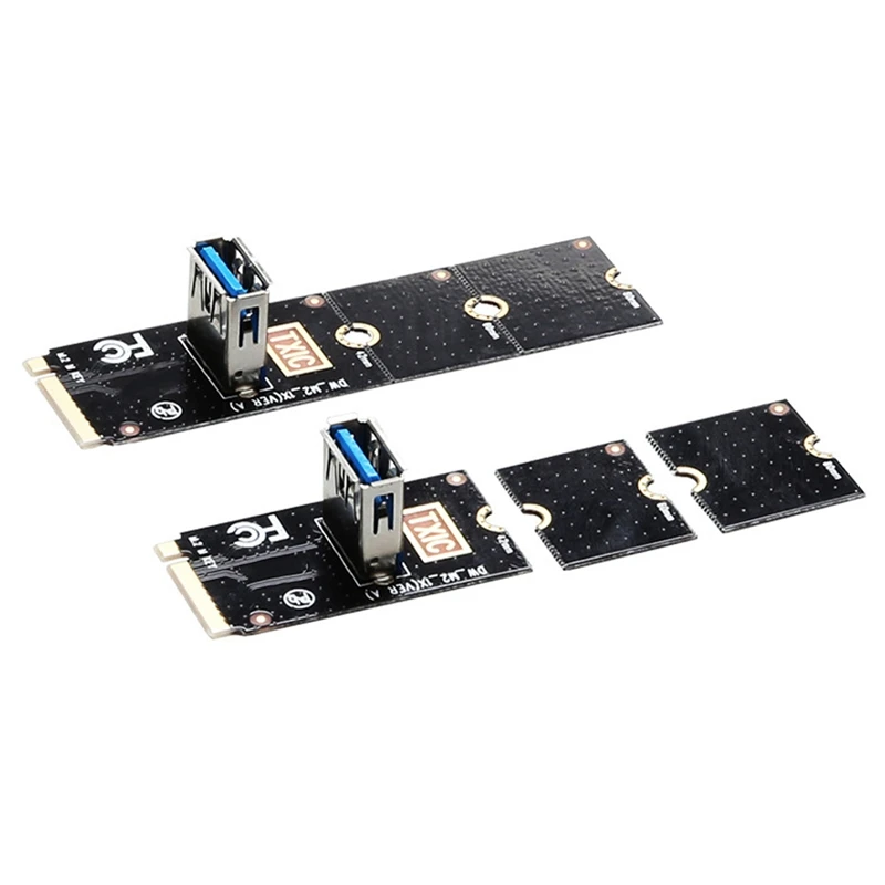 2Pcs NGFF M.2 To USB3.0 PCI Express Converter Adapter Graphics Cardextender M2 To PCI-E Pcie Transfer Mining Riser