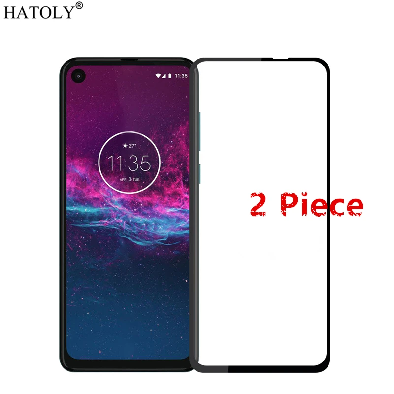 2 Buah untuk Motorola One Action Glass Tempered Glass untuk Motorola One Action Screen Protector Protective Glass untuk Moto One Action