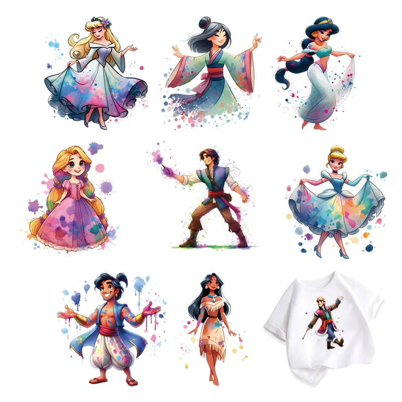 Disney Prinzessin und Prinz Aurora Patches für Kleidung Streifen für Jeans DIY Mädchen Kleidung