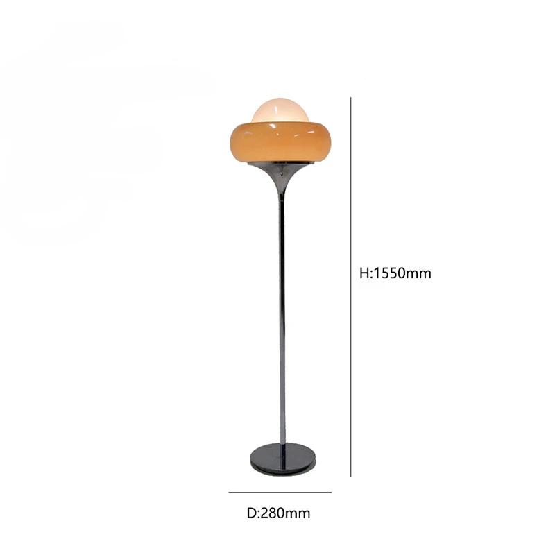 Modern Minimalist Egg Tart Medieval Nordic Brown Gradient Glass Mushroom Table Lamp Bedroom Bedside Study Lights