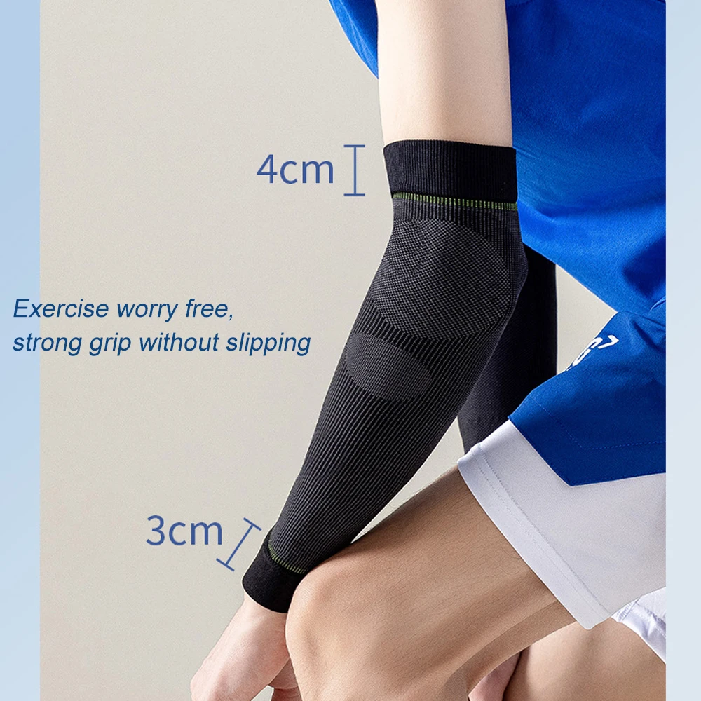 1Pair Compression Arm Sleeves for Men Women, Full Arm Supports Protection, Arm & Elbow Braces for Arthritis, Lymphedema, Workout