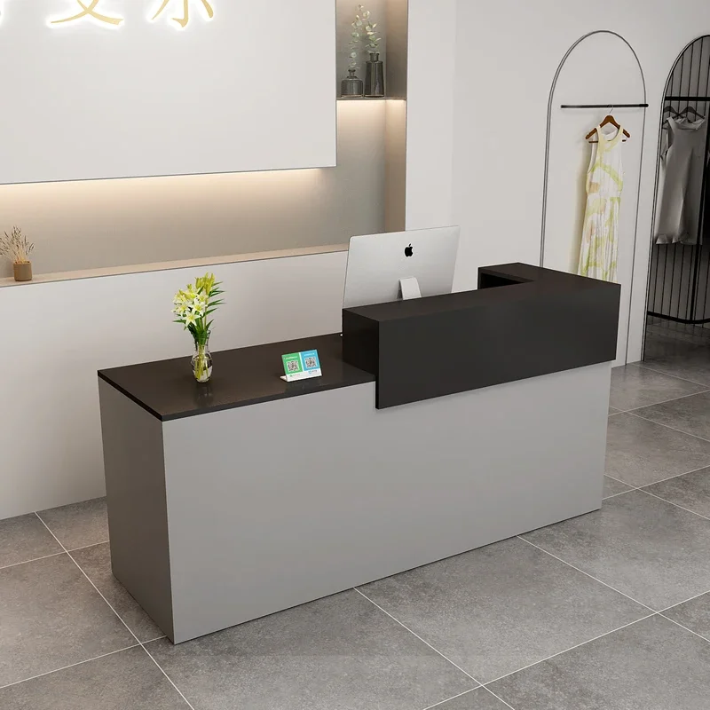 كلاسيكي متعدد الاستخدامات لصالونات التجميل البهجة الحديثة الفريدة من نوعها مكتب الاستقبال البسيط الكلاسيكي Mostrador Negocio الأثاث التجاري