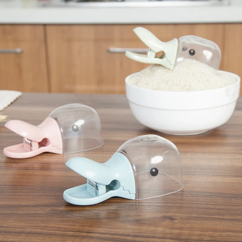 Creative Duck Head Shape Multi-use Plastic Rice Shovel Sealing Clip Household Cute Simple and Practical Spoon Kitchen Accessorie