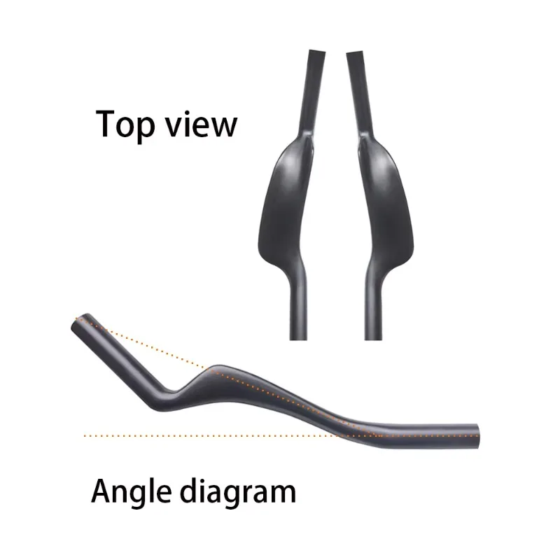 دراجة من ألياف الكربون طويلة الراحة المقود الطريق الدراجة 31.8*400/420/440 ملم المقود سباق TT المقود #4