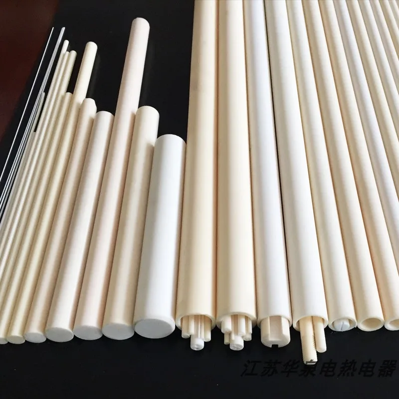 Ceramic Tube ID 0.25-20mm Aluminum Oxide High Temperature Resistant Insulation Hollow Thermocouple Protection Ceramic Tube