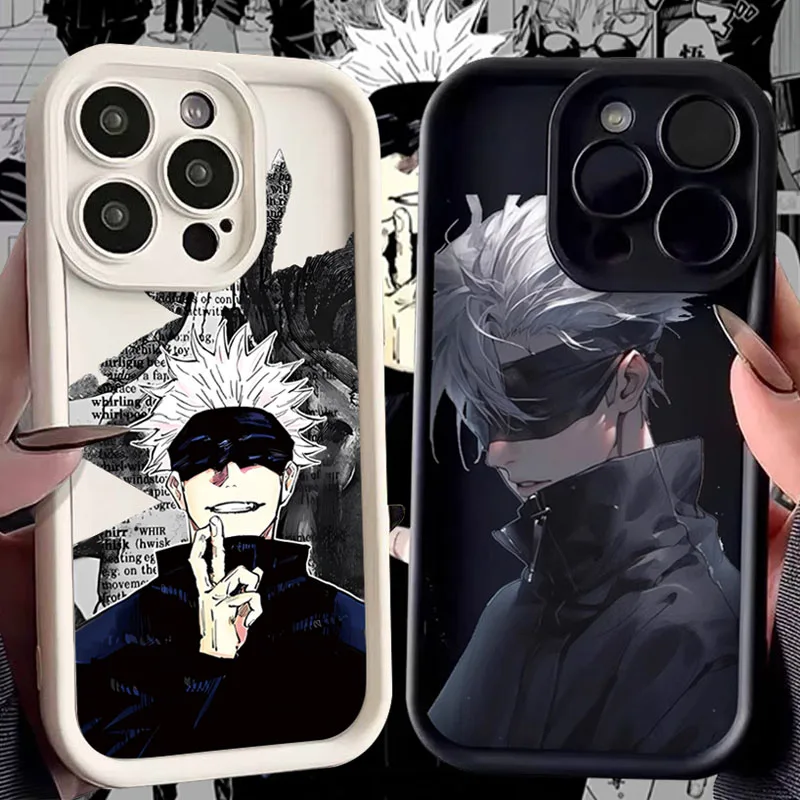 Jujutsu Kaisen Gojo Satoru Phone Case For iPhone 15 14 13 12 11 Pro Max XR XS X 7 8 Plus SE2 Soft Silicone Shockproof Back Cover