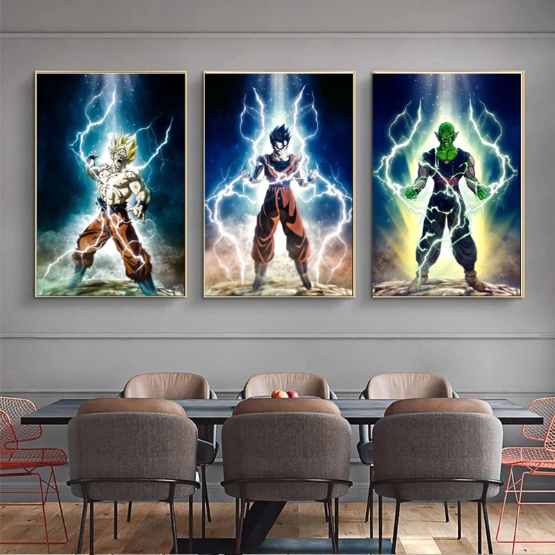 Japanese Classic Anime Dragon Ball Goku Piccolo Cartoon Character Picture Hd Print Art Poster Home Wall Decoration Mural Cuadros