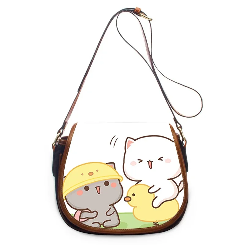 

Peach Cat Cartoon cute 3D Print New Fashion Women Crossbody Bag Luxury Handbags Women Bag Zipper Shoulder Bag
