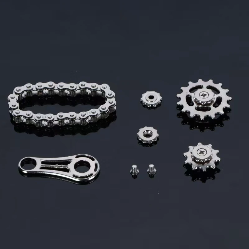 ZLang EDC手指ヒューロー玩具パンクスタイルデザインのメタルサイレント回転チェーンADHDストレス緩和ポータブルメカニカルフィンガースピナー