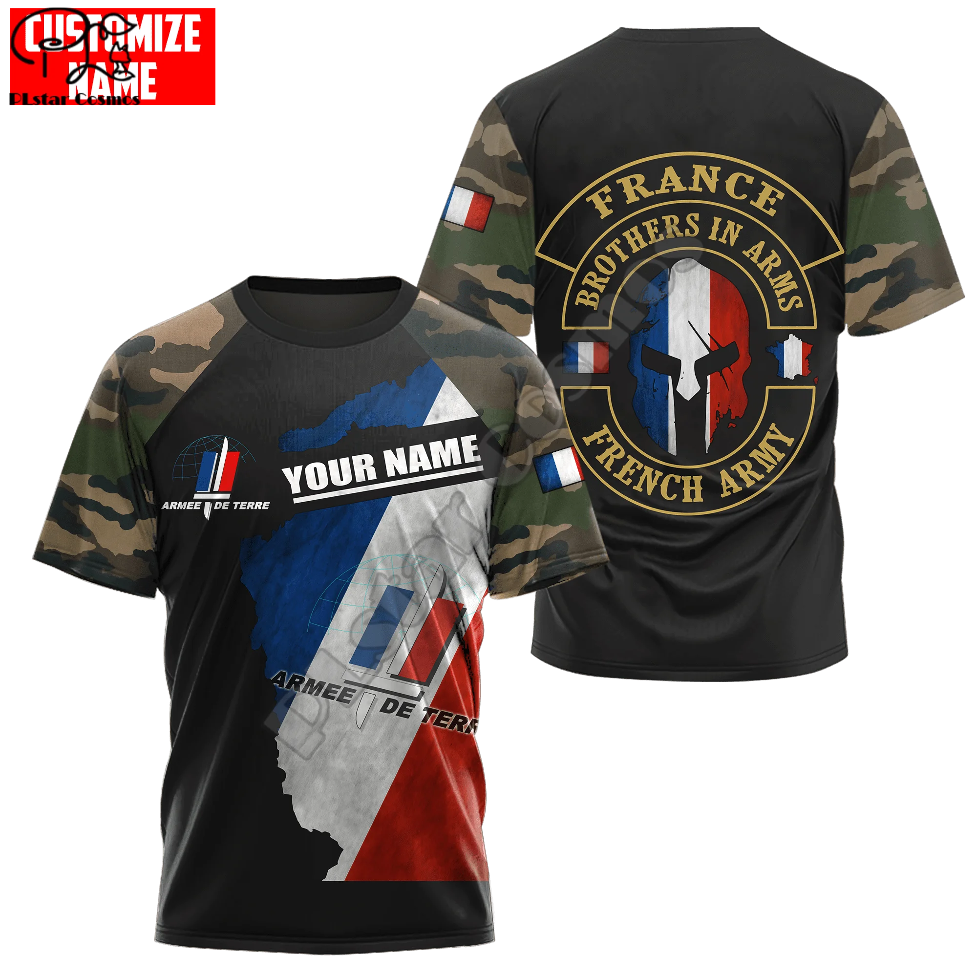 PLstar Cosmos France Republic 3D Printed 2022 New Fashion T-shirt Harajuku Streetwear Men/Women Short Sleeve Drop Shipping F24