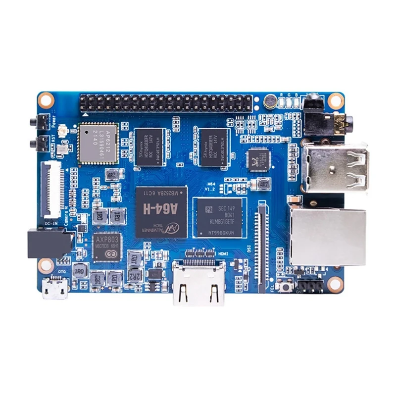 

Для Banana Pi BPI-M64 макетная плата Allwinner A64 2 ГБ DDR3 8G EMMC 1000 Мбит/с Wi-Fi + BT Поддержка для Linux Raspberry Pi