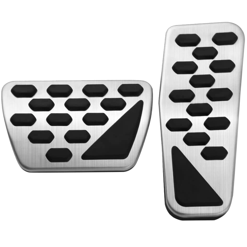 Gas and Brake Pedal Cover Auto Stainless Steel Foot Pedal Pad Kit Fit for Jeep Wrangler JL Models 2018-2020, 2 PCS