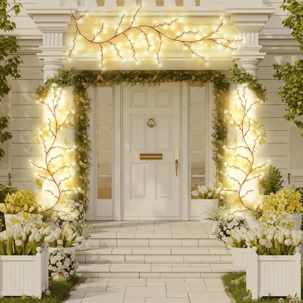 1 قطعة 72LED/96LED/144LEDUSB سلسلة ضوء الكرمة القابلة للانحناء، تستخدم في الحديقة وغرفة المعيشة والتخييم والحفلات والمهرجانات