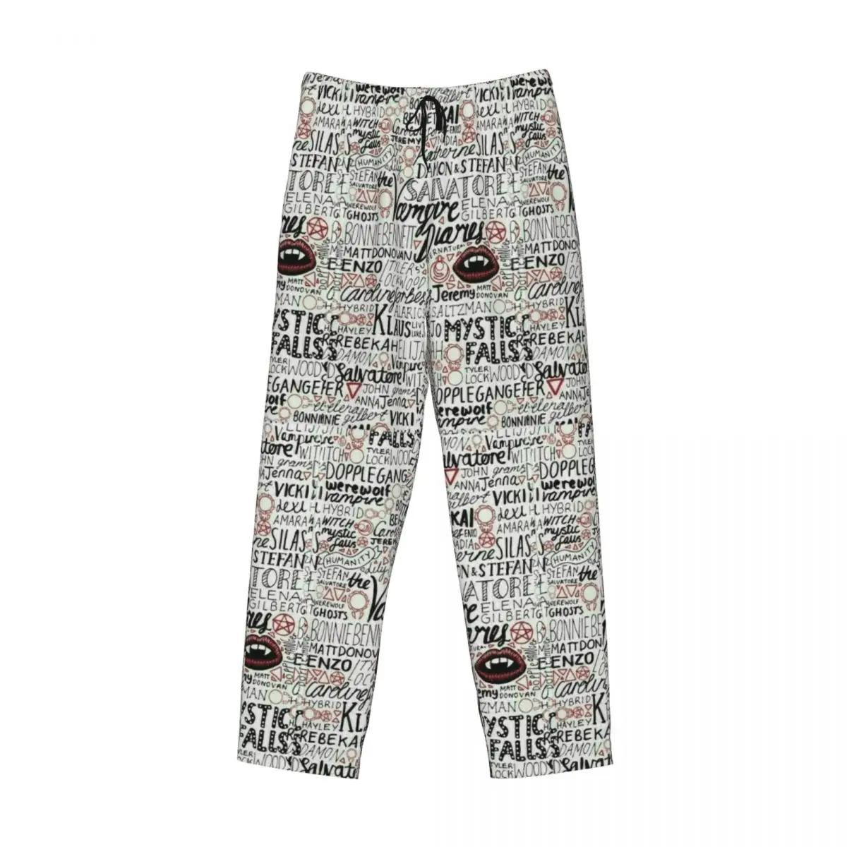 مخصص يوميات مصاص الدماء بيجامة السراويل الرجال ملابس خاصة صالة النوم قيعان تمتد مع جيوب