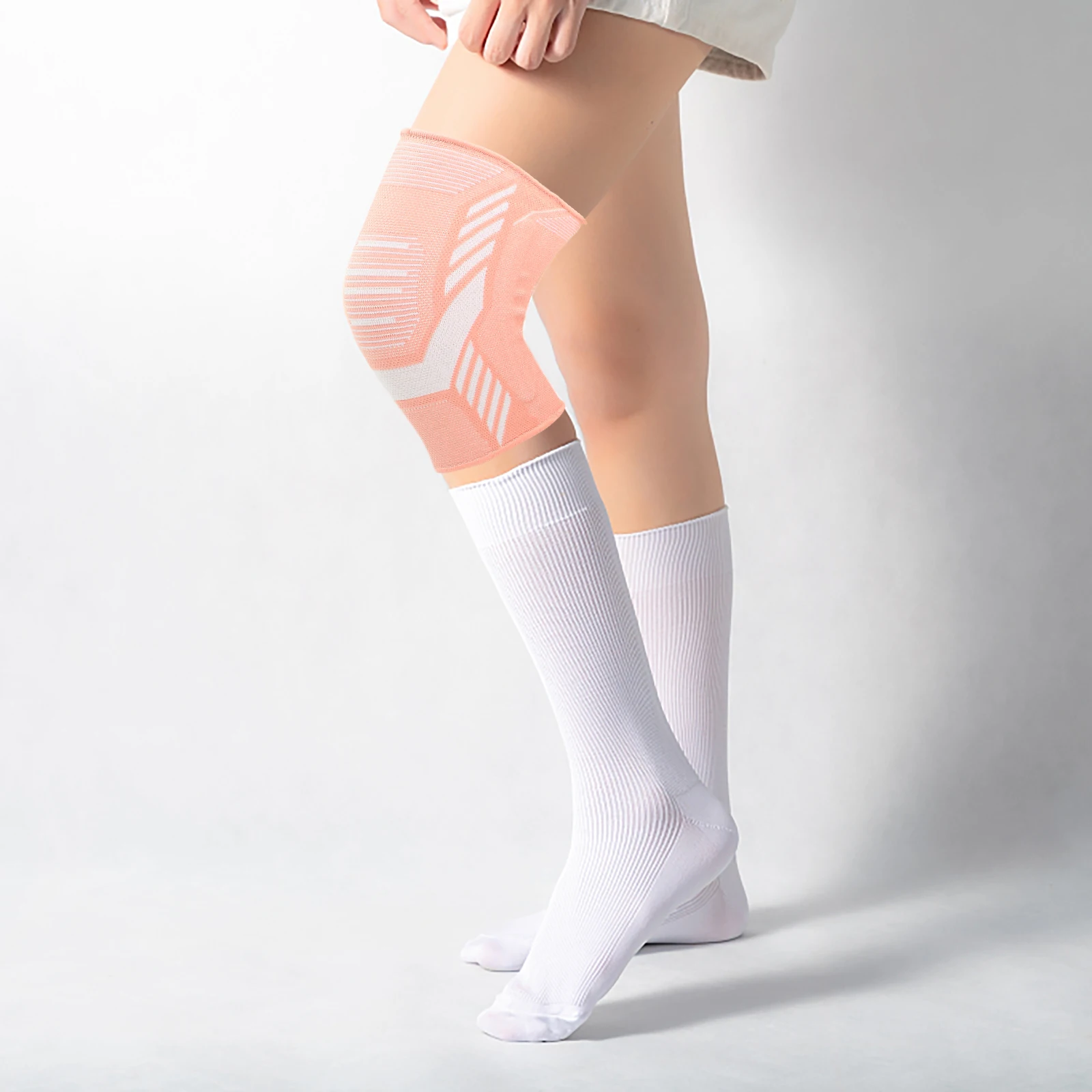 

1 пара многоразовых наколенников, противоскользящий рукав, эластичная защита, дышащая поддержка для бега, скалолазания, верховой езды, наколенник