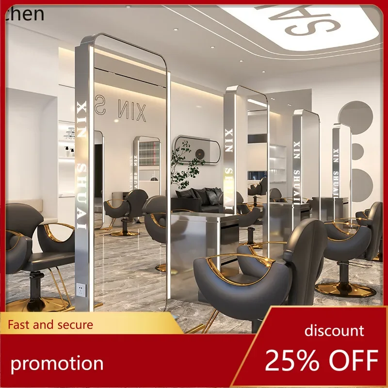 

ZML Mirror Stand Single-Sided Double-Sided Hairdressing Mirror Salon Wall-Mounted Floor Mirror Haircut Commercial Use