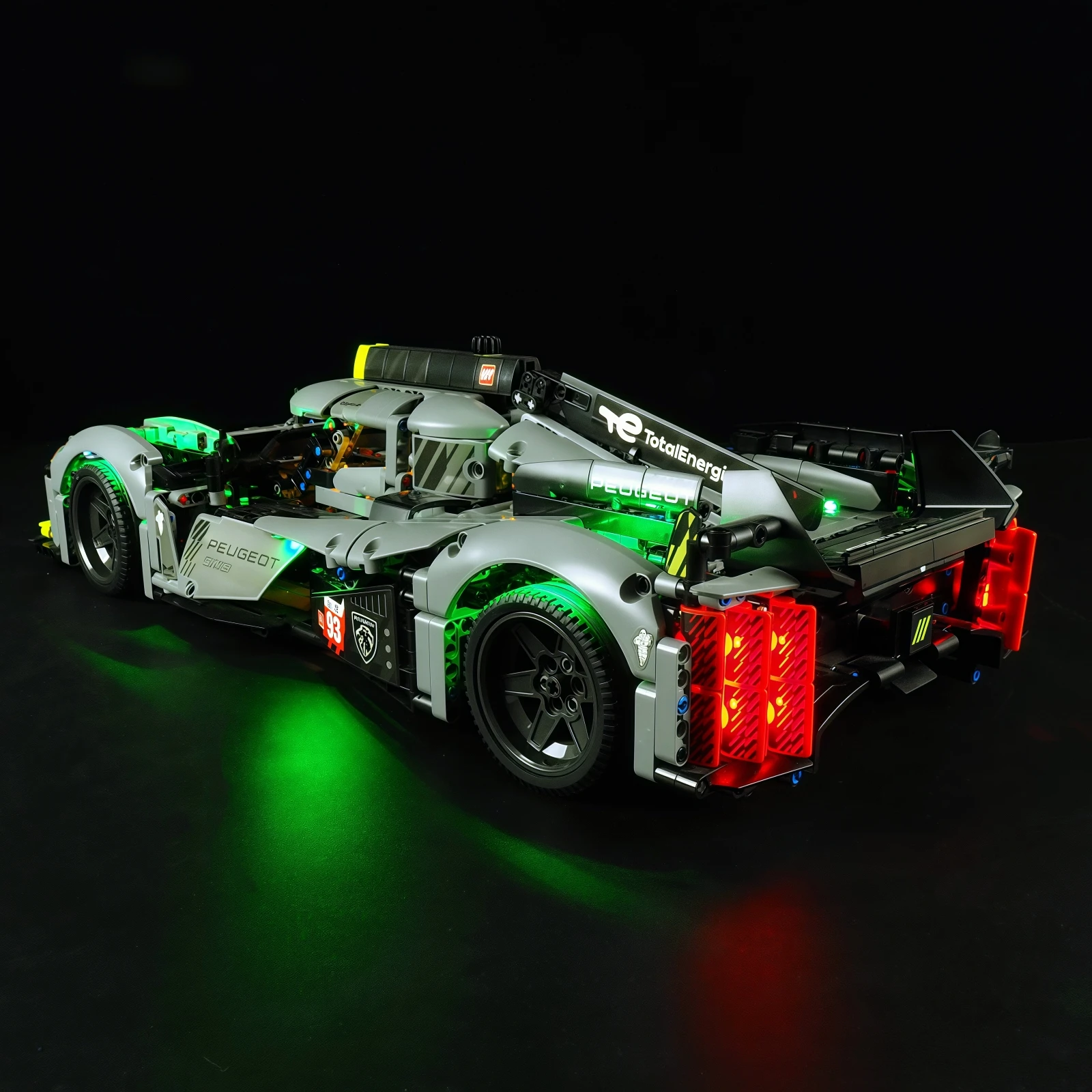 (لا تشمل اللبنات) أضواء LED لتقنيات 42156 بيجو 9X8 24H لو مان الهجين Hypercar سباق السيارات أضواء الزخرفية #3