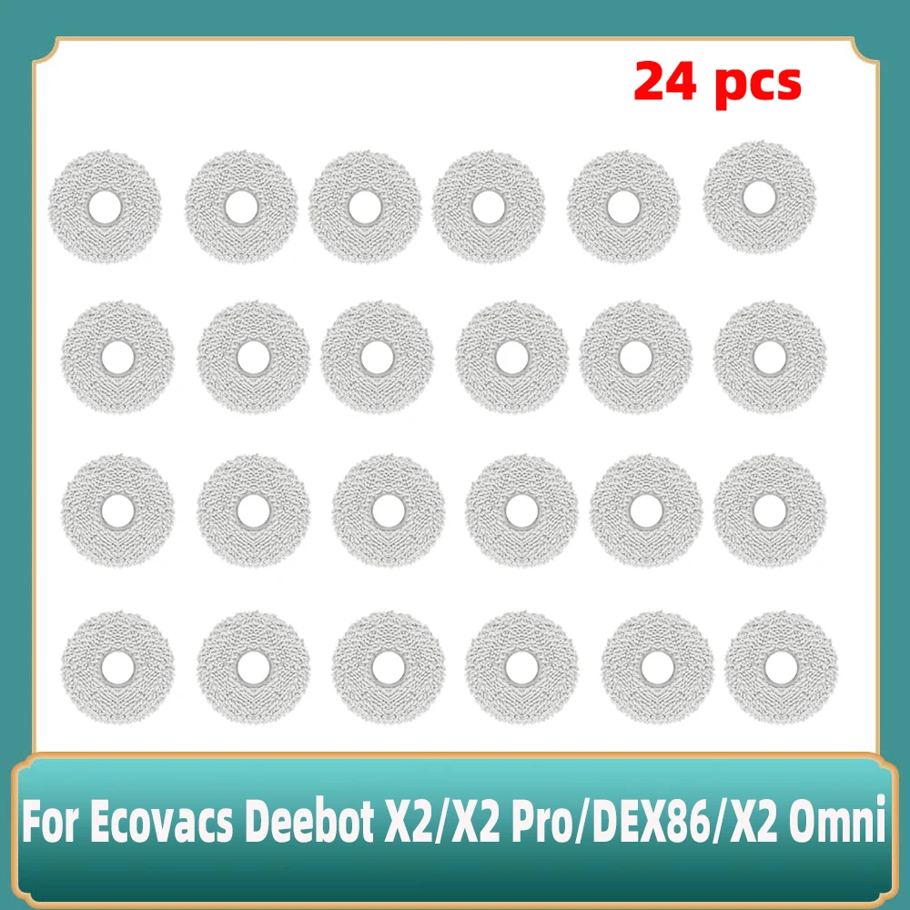 For Ecovacs Deebot X2 / X2 Pro / DEX86 / X2 Omni Robot Vacuum Cleaner Mop Cloths Rags Replacement Attachment Accessories Parts