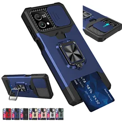 Moto G 스타일러스 5G 2024 G Power 2023 커버 카드 슬롯 링 스탠드 홀더 Coque Fundas 용 갑옷 킥 스탠드 케이스