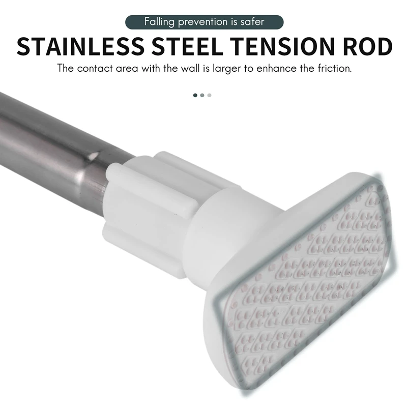 Stainless Steel Telescopic Adjustable Rod Clothes Dryer Stainless Steel Tension Rod Bathroom Rail Can Be Used