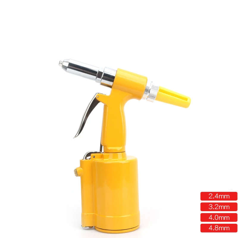 Industrial Nail Riveting Tool Pneumatic Tool Three-jaw Air Riveter Heavy Duty Pneumatic Riveting Gun 2.4/3.2/4.0/4.8 Capacity