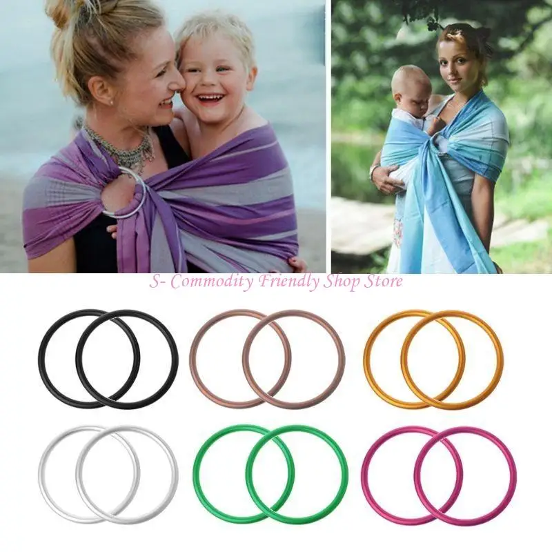 2 Buah Ring Sling untuk Bayi untuk Carrier Infant Wrap Accessories Cincin Aluminium untuk Ibu Cincin Aluminium Besar Dirancang untuk B