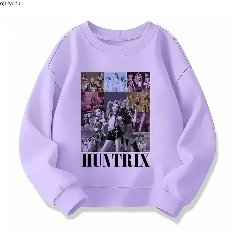 عشاق الفيلم هدية هوديي مانغا الاطفال Huntrix Kpop شيطان الصيادين الأطفال البلوز لطيف النمر Harajuku هودي للبنين بنات #5