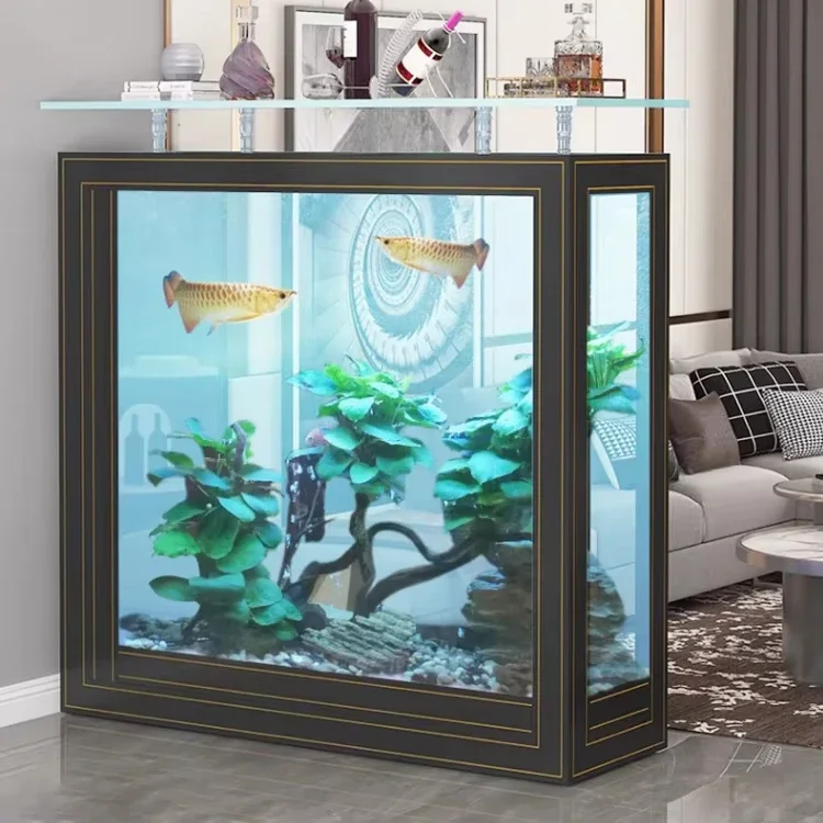 Wholesale Silent Large Glass Fish Tank Made To Order Big Size Water Purifying Aquarium Tank