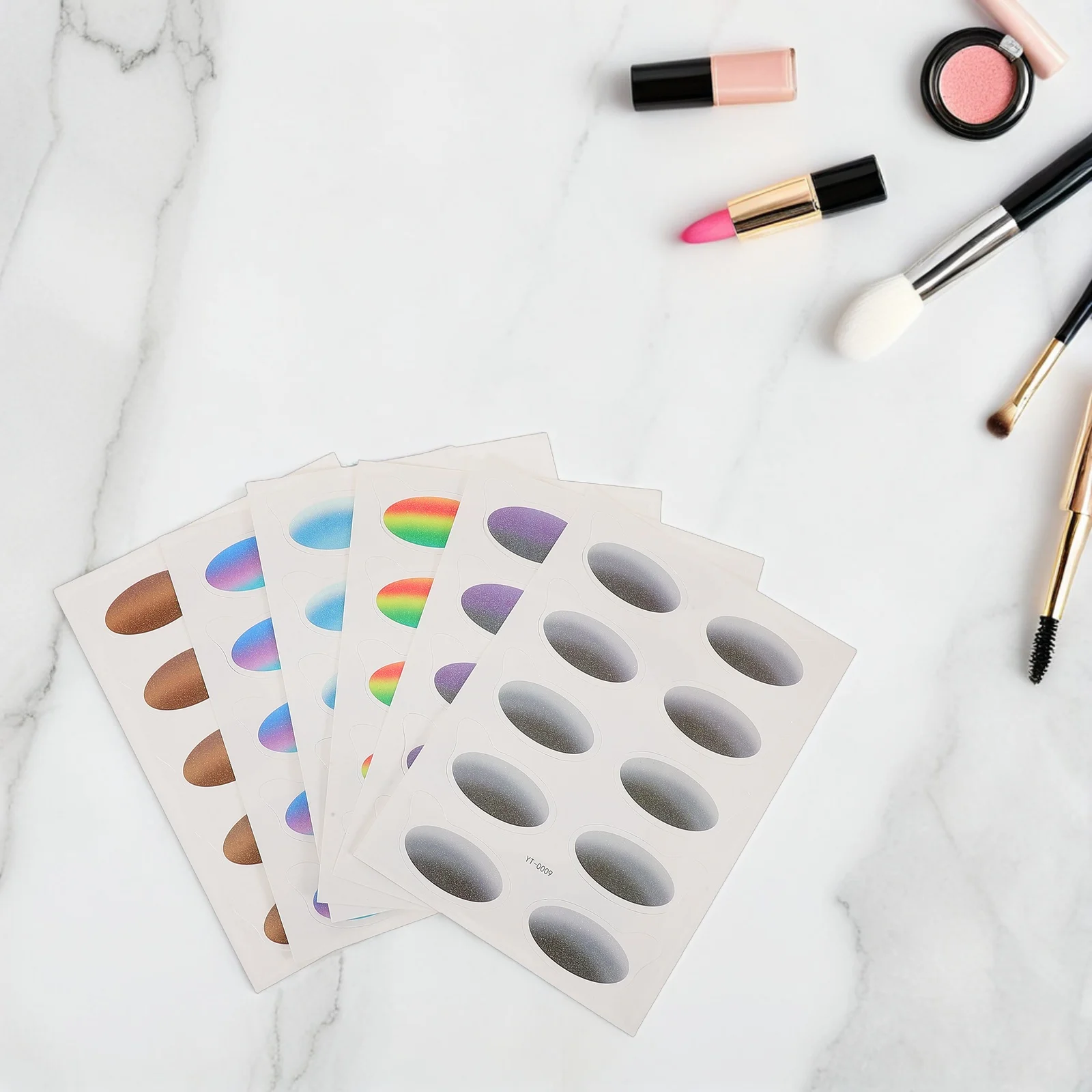 

6 Sheets Waterproof Eyeshadow Stickers Temporary Gradient Eye Makeup for Party Festival Cosplay Decoration Accessories