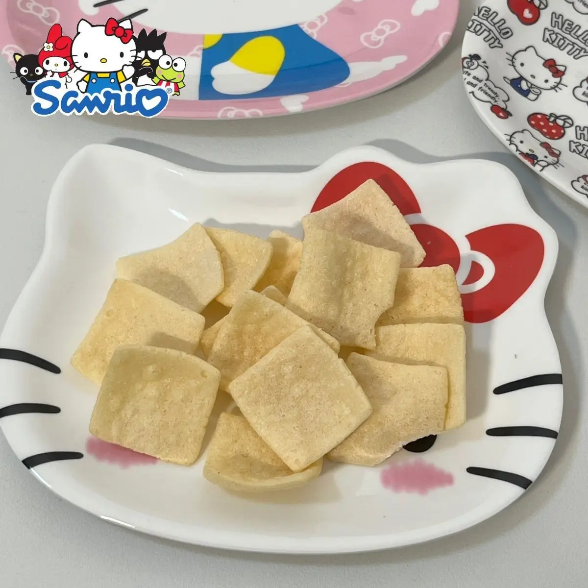 Sanrio Hello Kitty Cartoon Plate Cute Fruit Snack Plate Dish Children's Drop-proof Picnic Plate Home Dishes Utensils for Kitchen view 3