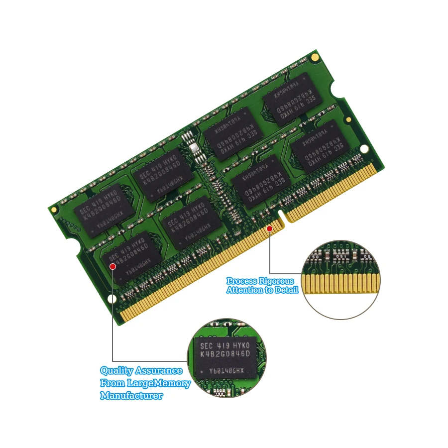 كينغستون كمبيوتر محمول رام DDR3L DDR3 8GB 4GB 1066Mhz 1333Mhz 1600Mhz 1866Mhz SO-DIMM PC3-8500 10600 12800 دفتر DDR3 ثنائي القناة