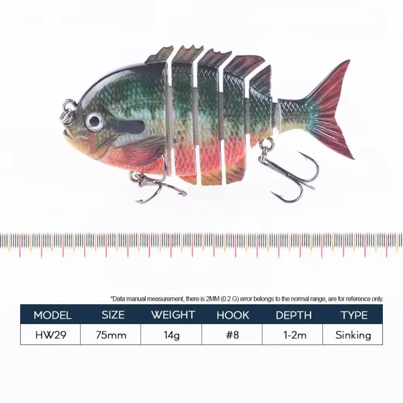 Micro Jointed Swimbait Miniature 3d Swimming Realistic Fish Bait Artificial Multi-Joint Movable Mini Bionic Bait