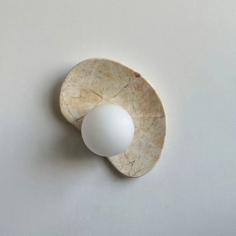 Contemporary Designers Wall Lamps Marble LED Wall Sconces Homestay Hotel Lobby Restaurant Bedroom Decoration Lighting Fixtures
