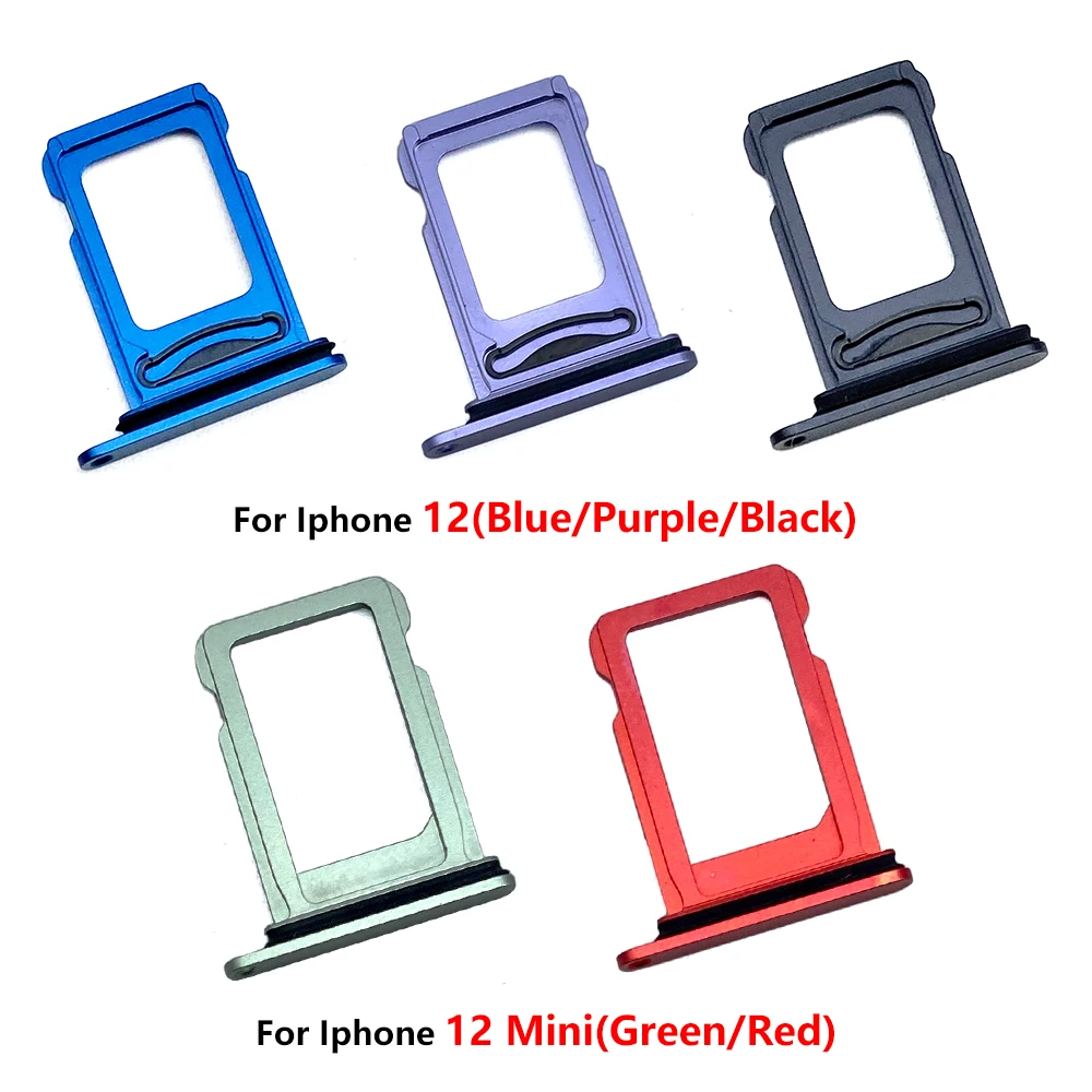 NEW Dual Card For iPhone 12 Pro Max 12 mini SIM Card chip slot drawer Card Tray Holder Adapter With Pin For 12 Pro