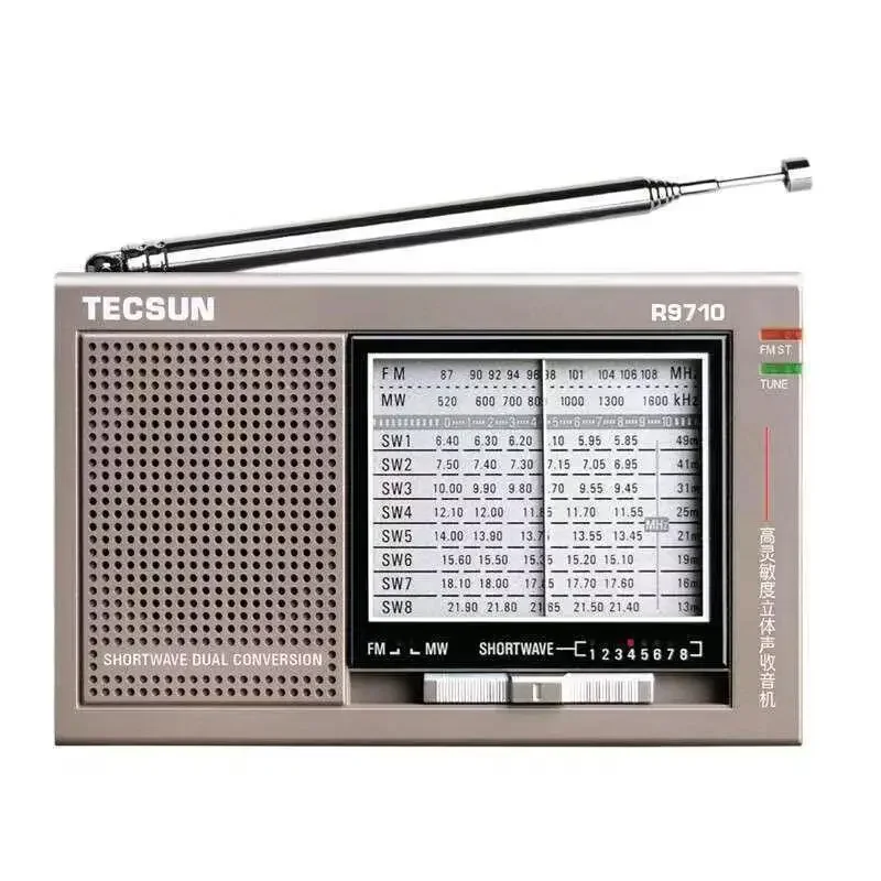 Portable Speaker FM MW SW Dual Conversion World Band Radio Receiver with Built-In Speaker Portable