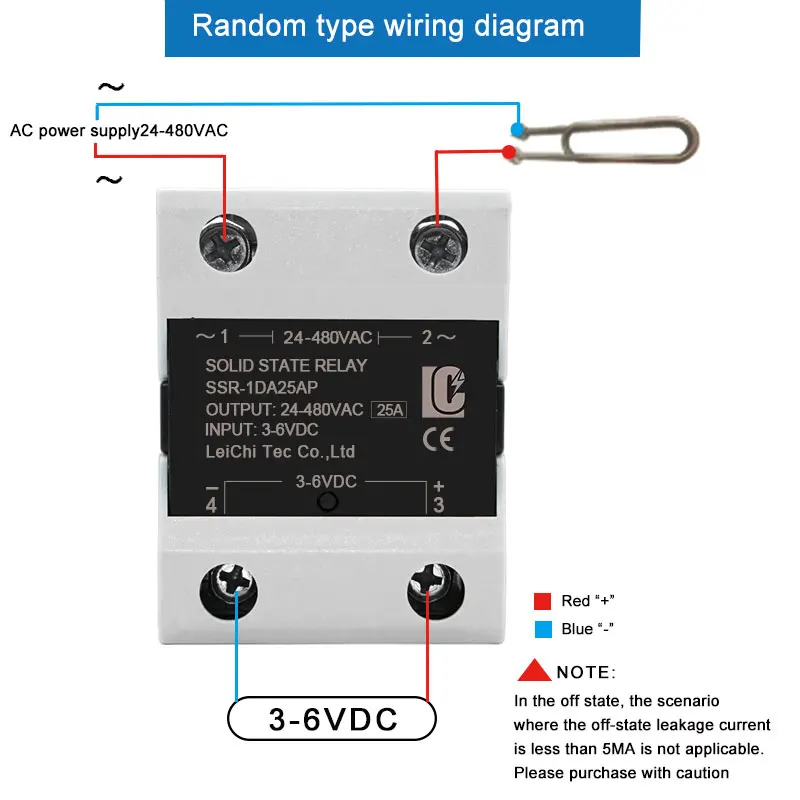 Lctc Ssr Willekeurig Solid State Relais 10a 25a 40a 60a 80a 100a 120a Dc Controle Ac Eenfasecontrole 3-6vdc 24-480vac