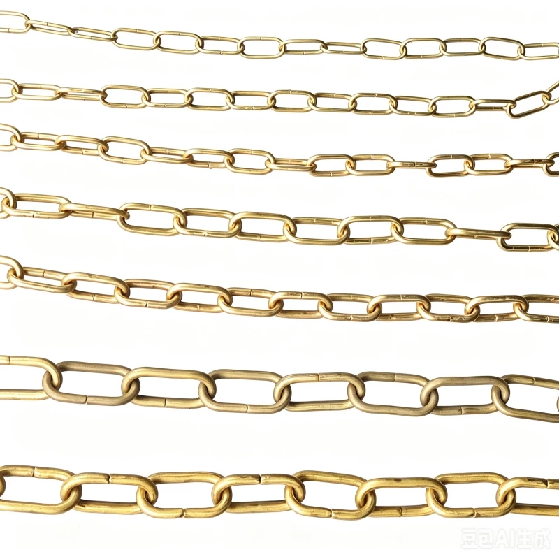 Solid Brass Pendant Chain, Oval & Paperclip Link, 2.5mm-8mm Multiple Sizes, Light Fixture Hanging Chain