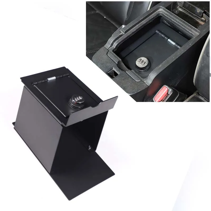 For HUMMER H3 H3T 2005-2009 Aluminum alloy Car Password Lock Security Safe Box Armrest Storage Privacy Protection Accessories