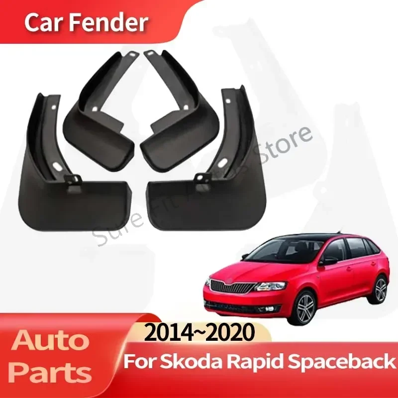 

Auto Accessories For Skoda Rapid Spaceback 2014~2020 Car Fender Anti-sand Splash Mud Guard Skin Punch-free Installation Car Tool