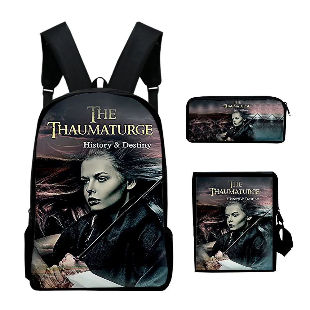 

Game The Thaumaturge 2023 Backpack 3 Pieces Sets Shoulder Bags Unisex Daypack Zipper Bag Unique Pencil Bag