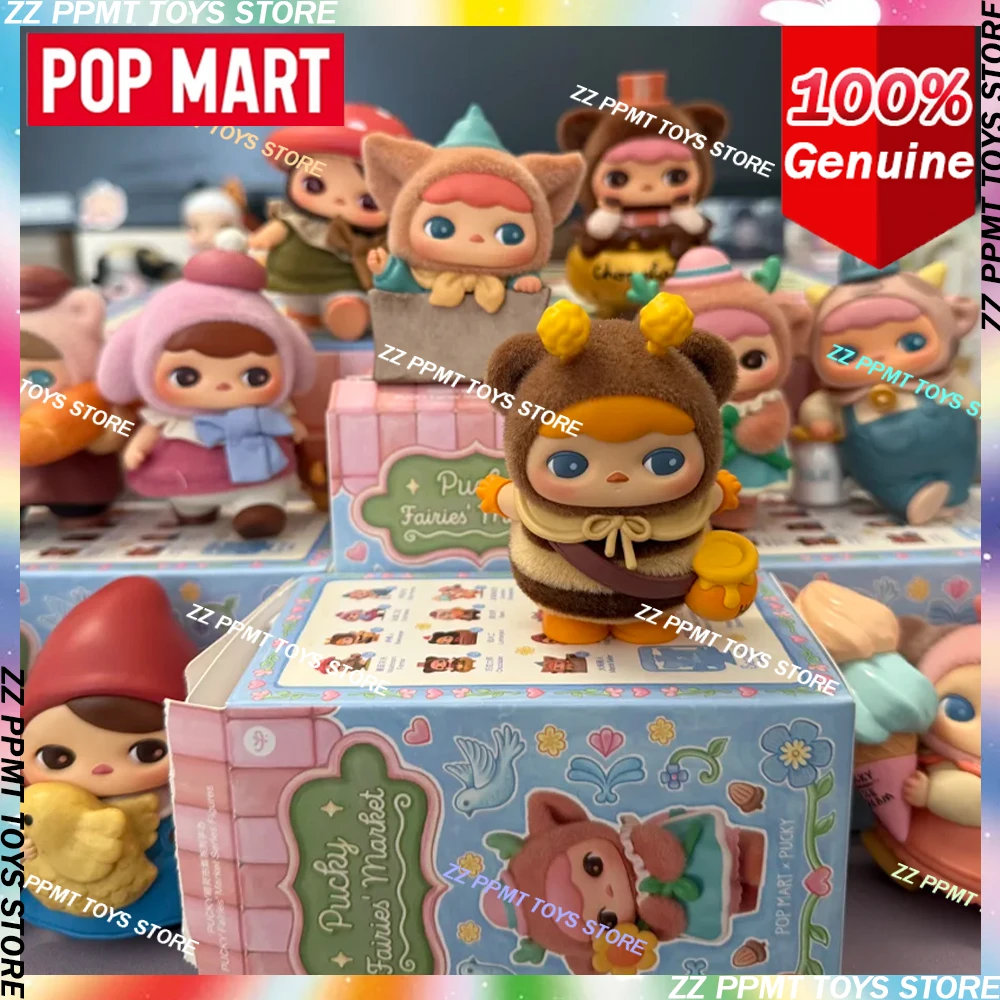 

Новая серия POP MART PUCKY Fairies Market, оригинальная слепая коробка, загадочная коробка, игрушки для догадок, сумка, орнамент, фигурки, подарки-сюрпризы, игрушки
