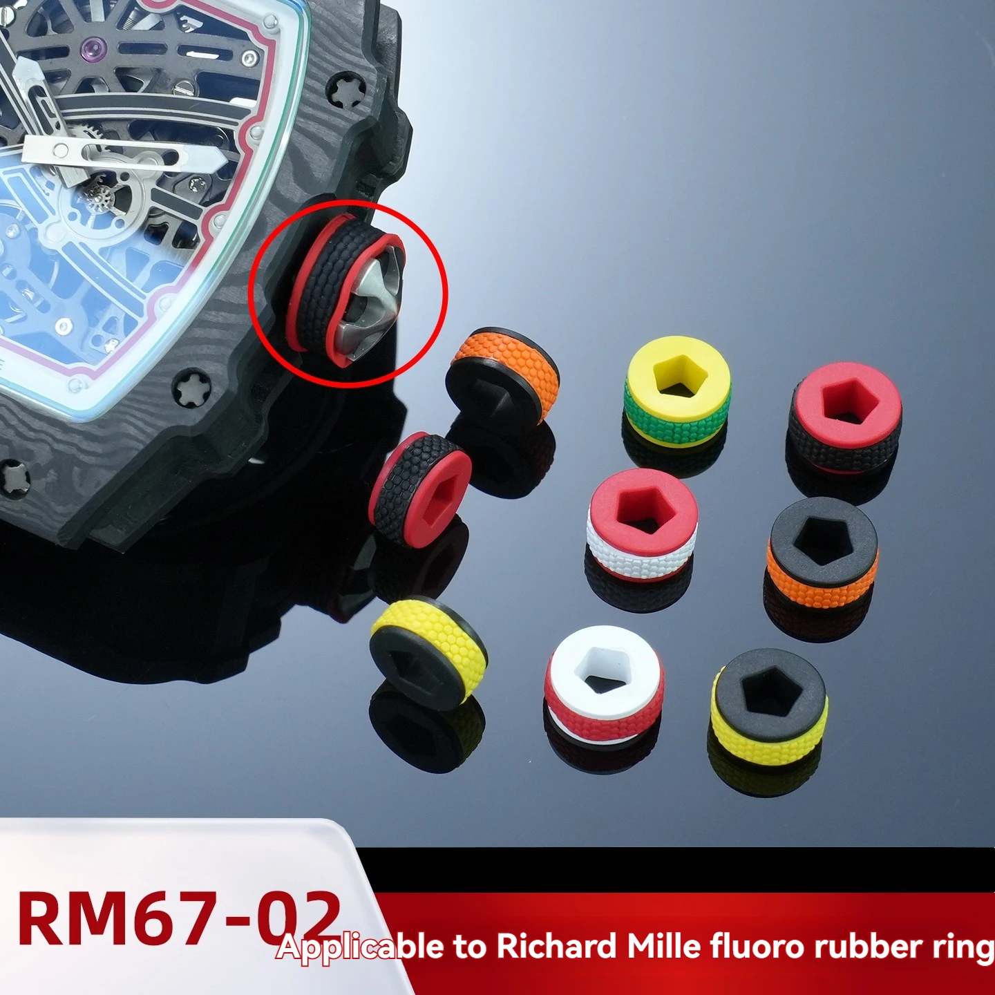 

Фторкаучуковая резиновая прокладка для коронной втулки модели Richard Mille RM67-02 (запасная часть для замены уплотнителя коронной втулки)