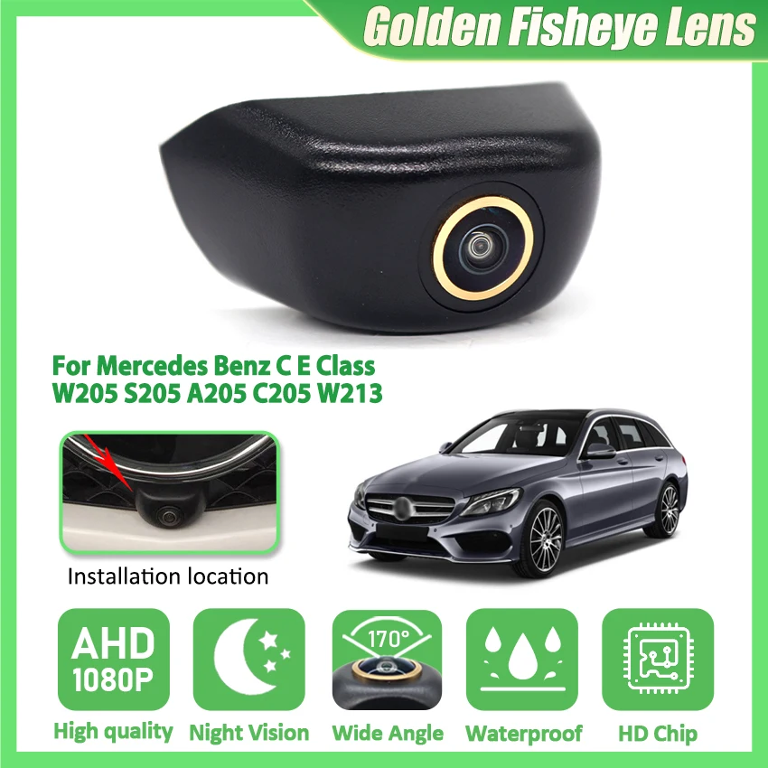 

170 ° HD AHD 1080P Автомобильная камера с решеткой переднего вида для Benz C E Class W205 S205 A205 C205 W213 Водонепроницаемый объектив «рыбий глаз» ночного видения