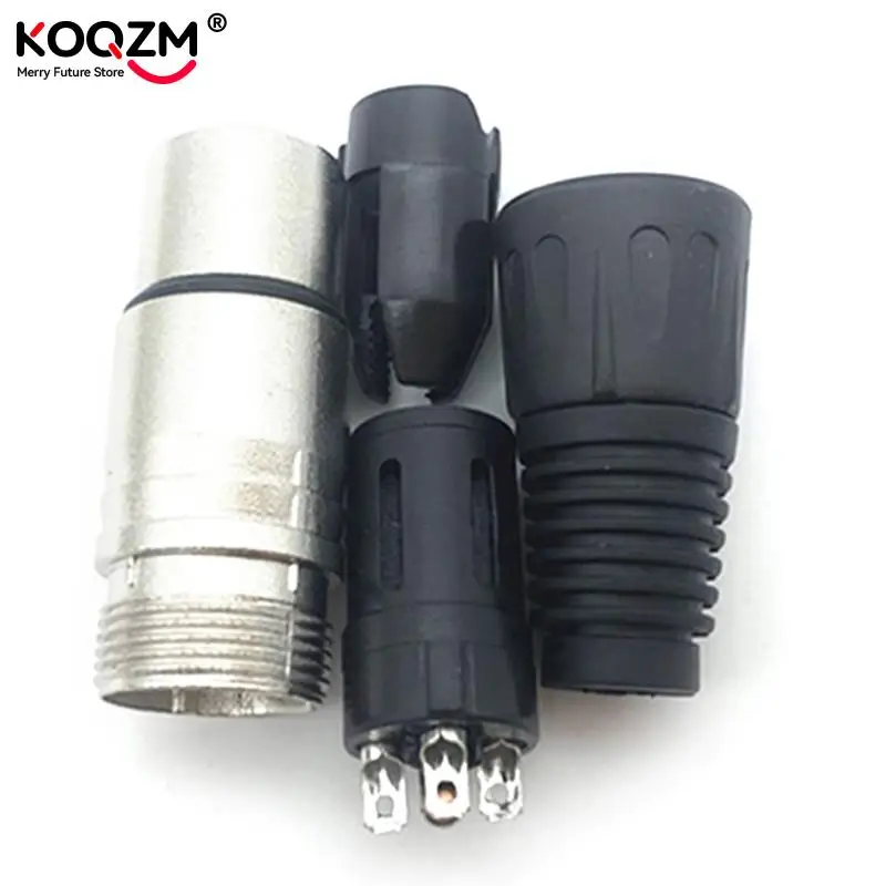 1pc Male & Female 3-Pin 4-Pin 5-Pin XLR Microphone Audio Cable Plug Connectors Cannon Cable Terminals
