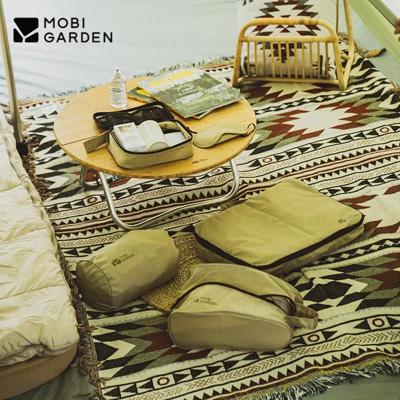 MOBI GARDEN-Conjunto de tres o cinco piezas, bolsa de lavado, bolsa de almacenamiento de zapatos, ropa interior de negocios, viaje al aire libre, Maleta, bolsa de maquillaje portátil