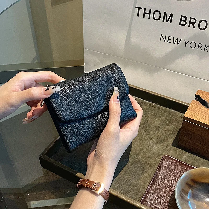 Western PU Leather Multi-card slot Large Capacity Women Wallet Fashion Three Floded Purse for Ladies