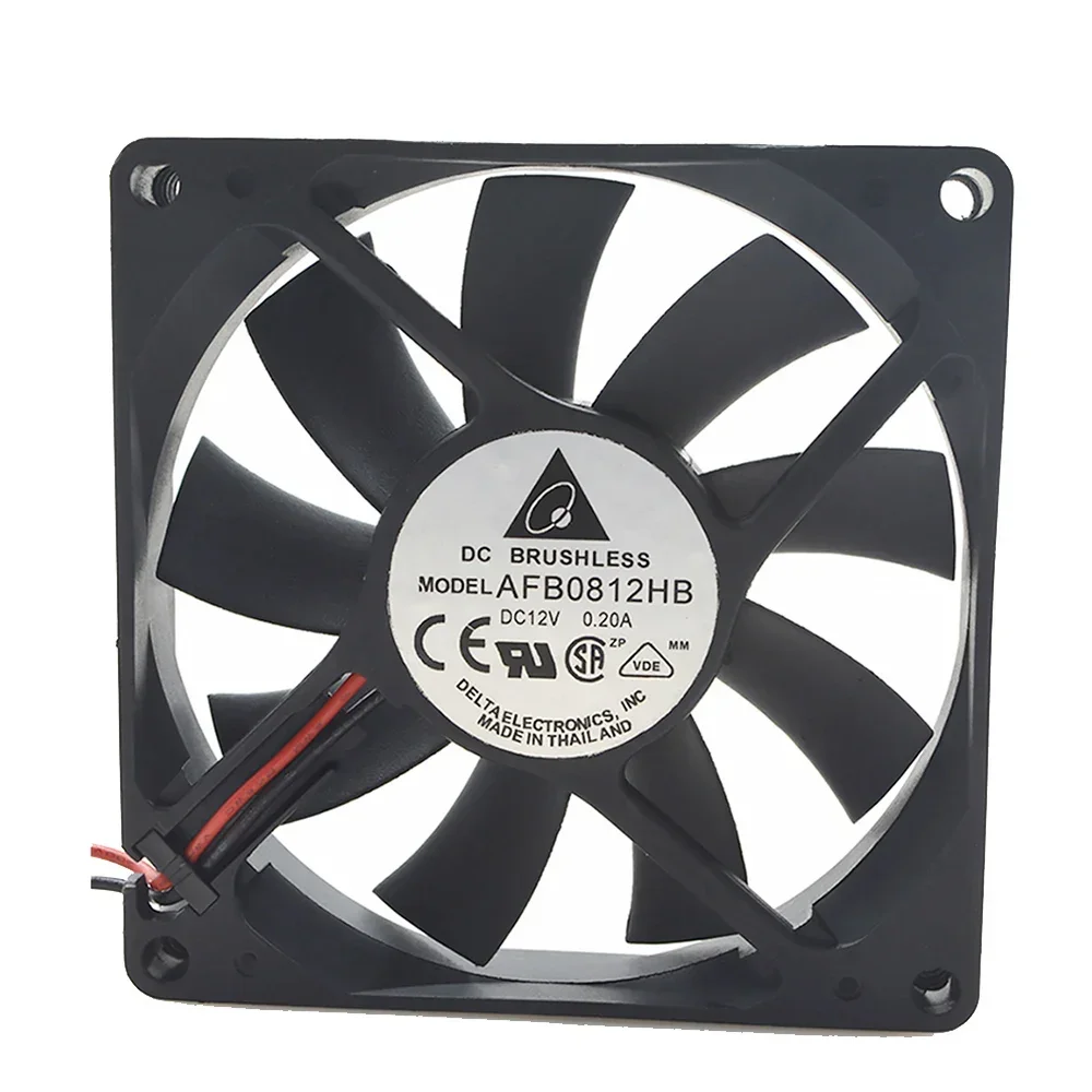 für Delta AFB0812HB 8015 80X80X15MM 8CM DC 12V 0,20A 2-Leiter-Server-Lüfter