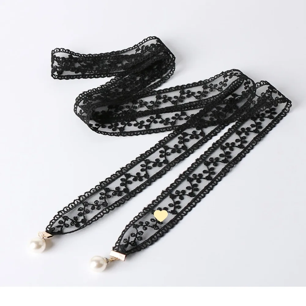 トレンディなカジュアルパールペンダントベルト、スイートデザイン、エレガントスタイル、チェーンベルト、軽量レースウエストベルト（女性用）