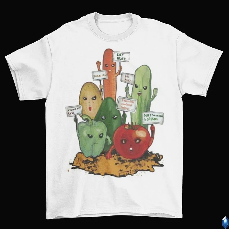 

Vegans Are Evil T-Shirt Unisex Funny Adult Vegetables Meat Eater Sizes 2022