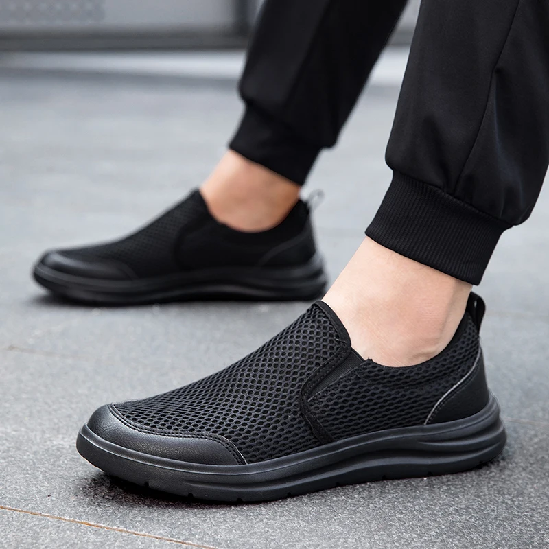

2026 Summer Lightweight Men's Walking Shoes – Breathable Slip-On Casual Sneakers, Non-Slip Loafers & Leisure Flats for Men